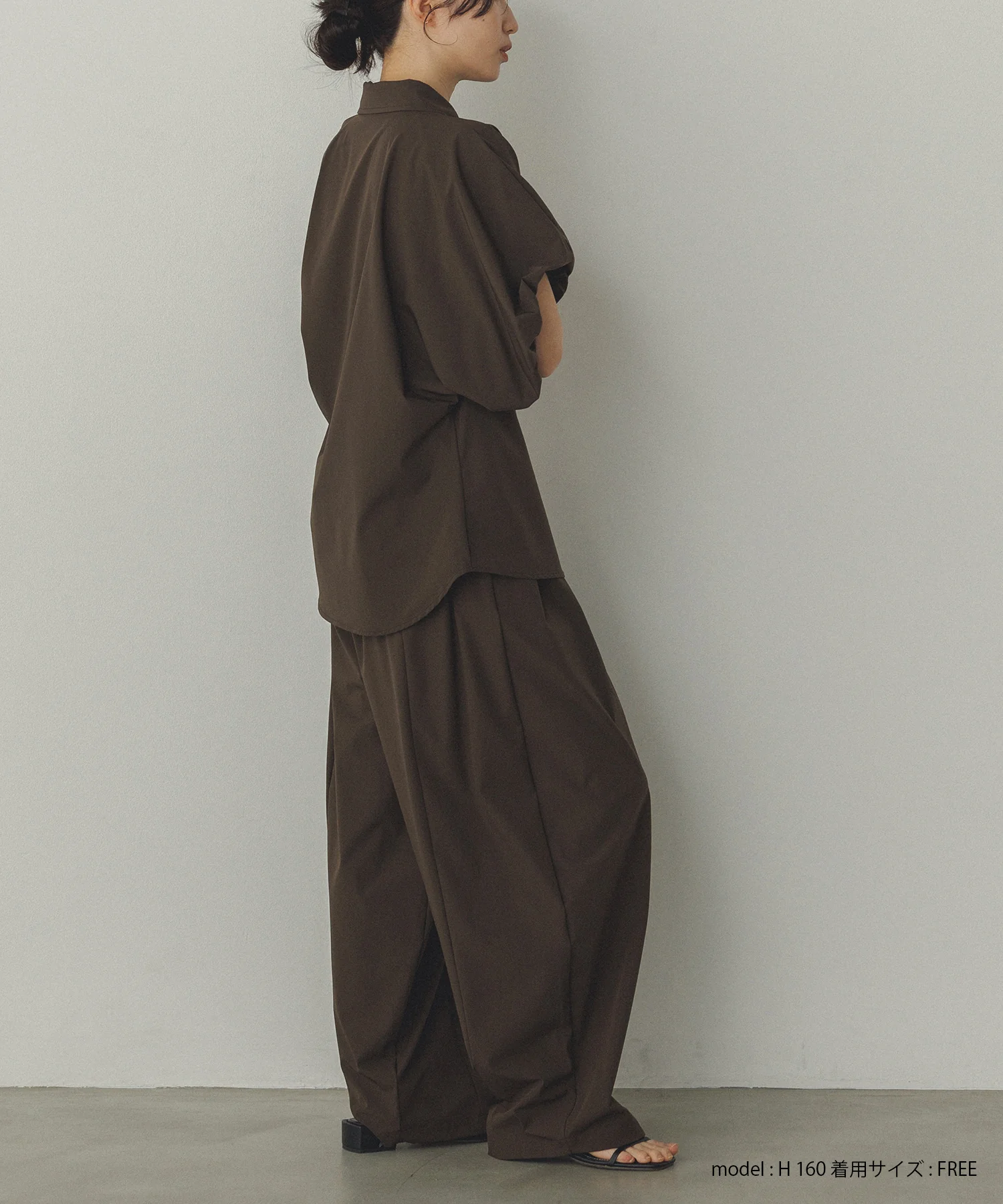 【接触冷感】 パフスリーブシャツ