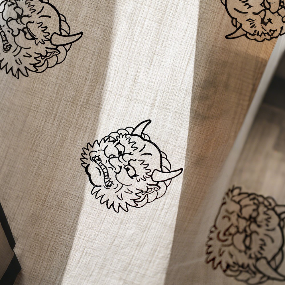 「建御雷神」コットンプリント開襟シャツ