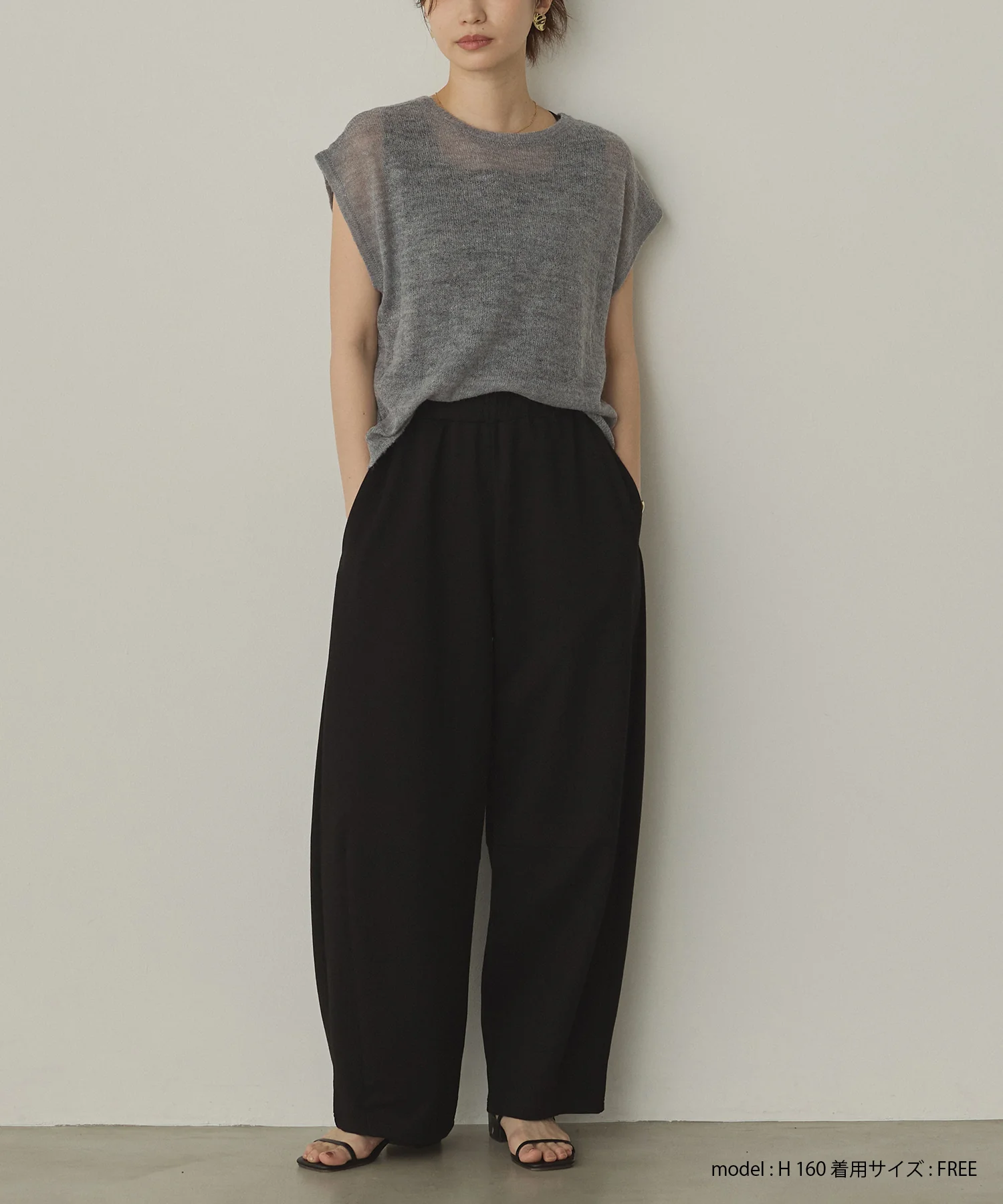 前後2WAY バックリボンシアーニット