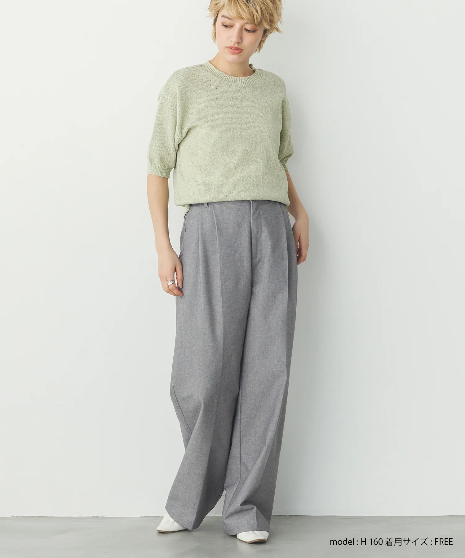 【別注】ハーフスリーブ サマーニット